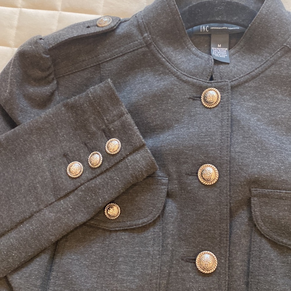 Inc military style Dark Grey Jacket - Picture 8 of 8